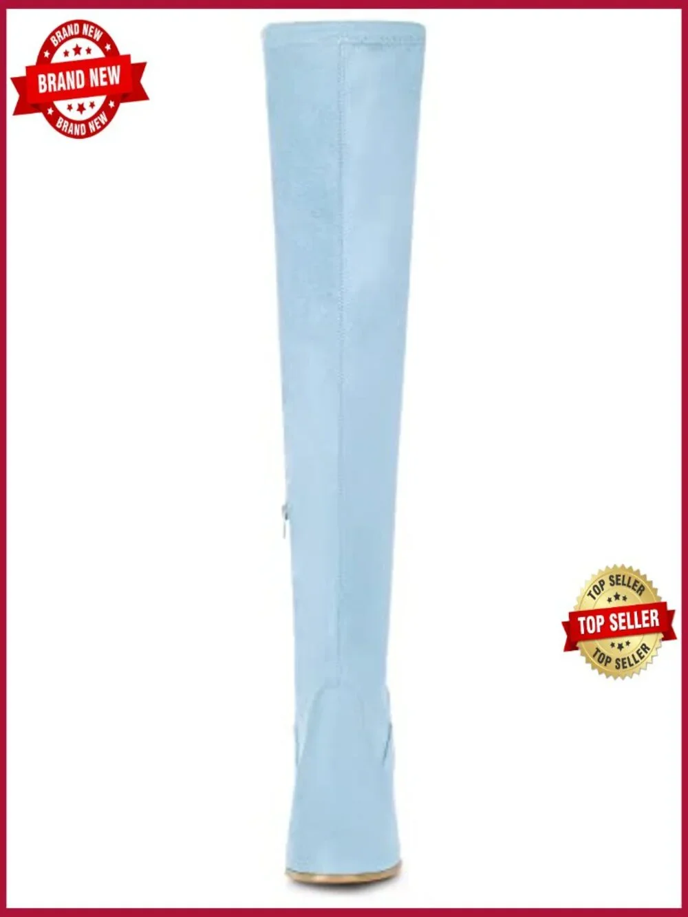 Round Toe Chunky Heel Over the Knee High Boots Faux Suede Zip Lace Up Block Heel